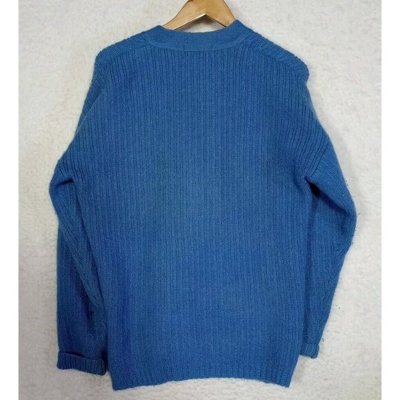 VTG Sacred Threads Women's Cable Knit Sweater Button Up Wool Blend Pockets OSFM - Picture 9 of 10